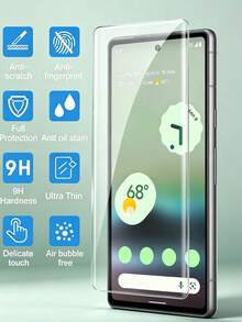 5Pcs Tempered Glass Screen Protector For Pixel 6 / Pixel 6a / Pixel 7 / Pixel 7a / Pixel 8 / Pixel 8a / Pixel 9 / Pixel 9a / Pixel 9 Pro / Pixel 10 / Pixel 10 Pro, Scratch-Proof, Bubble-Free,HD Transparent, 9H Hardness,Bubble Free,Case Friendly - Clear - View 2
