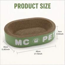 Papan Penggaruk Kucing dari Kardus Bergelombang, Tahan Aus, Anti Gores, Bebas Serpihan, Alat Penggaruk Kucing - 30*45*9 - View 7
