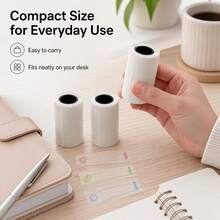 53mm Transparent Color Thermal Sticker Paper, 2.24" Clear Blue Green Black Film Tape For Kitchen Labels, Pantry Jars, DIY Coloring Printouts, Photo Prints, Compatible With Most Mini Portable Printers, Sticker Tape Only - View 7