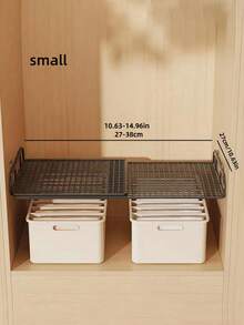 Estantería de almacenamiento expandible para armario - Estantería de almacenamiento vertical ahorradora de espacio con estantes de altura ajustable, perfecta para almacenar ropa, zapatos y gabinetes - Fácil de instalar, ideal para la organización del armario y el almacenamiento del hogar - Ver 8