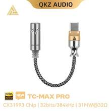 QKZ TC MAX Pro USB Type C To 3.5mm Earphone Amplifier Audio Decoder IEM AMP Phone Adapter HiFi DAC CX31993/KT02F20 Chip - Gold - View 13
