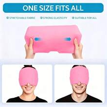 Este juego de 2 piezas de máscara para dormir y cubierta para la cabeza utiliza métodos físicos para ayudarte a conciliar el sueño rápidamente. Unisex, adecuado para todo tipo de piel. - Multicolor - Ver 1