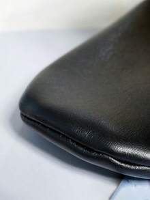 1 Pair Of Unisex Winter Thick Warm Waterproof And Cold-Proof Indoor Non-Slip Floor Shoes And Socks With Warm Lining And Leather. - Black - View 5