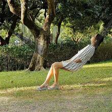 Nylon Rope Mesh Hammock, Outdoor Sleeping Net Bed, Portable Camping Garden Beach Yard Travel Hammock, Hanging Bed Swing - Multicolor - View 3