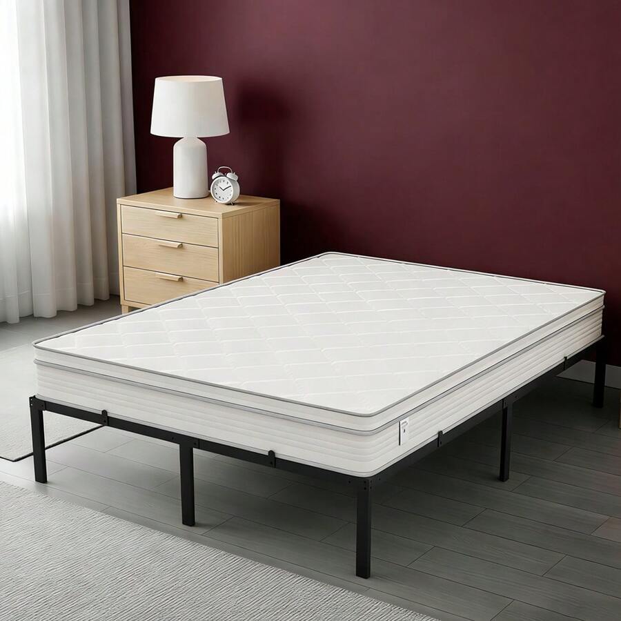 Box Springs - White - 140cm Double Bed - View 1