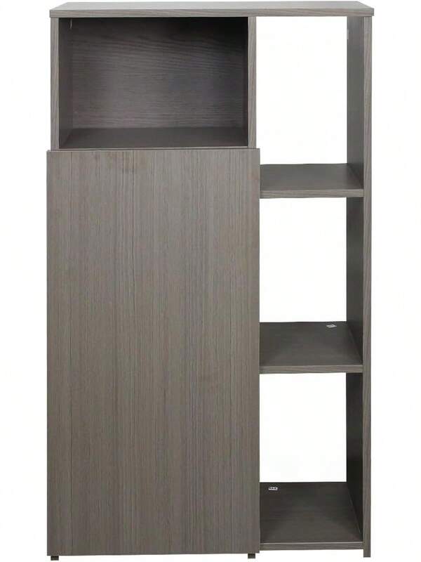Mueble Alacena Despensero Organizador Multiusos Melamina de Alta Resistencia, con Puerta, Estantes y Repisas (Chocolate)