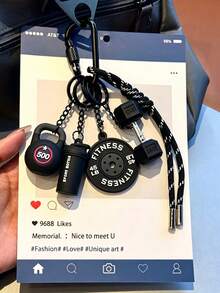 [Original Handmade] Mini Water Bottle Keychain, Woven Rope Keychain/Wrist Accessory, 3D Earphone Accessory, Car Key Anti-Loss Chain, Exquisite Girls Earphone Decoration - Multicolor - View 9