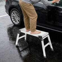 LX-1 Model Foldable Aluminum Alloy Step Ladder, Portable Collapsible Household Stepladder, Non-Slip Folding Stool Ladder For Home, Warehouse, And Indoor Maintenance - A - 查看 6