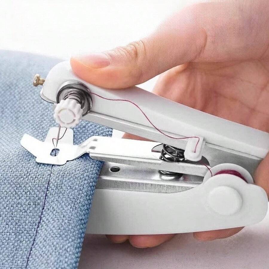 1pc Mini Manual Portable Sewing Machine, Multi-Function Handheld Sewing Machine, Suitable For Home And Travel Use, Student Hand Sewing Machine, Small Sewing Machine, Lightweight Sewing Tool - Mini Sewing Machine - View 1