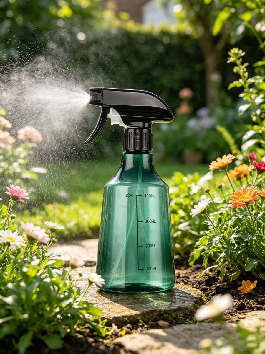 [Pressure Sprayer | Durable] 500ml Transparent Plastic Pressure Sprayer | 1pc Dual Mode Stream/Spray, Black Handle | Suitable For Plants And Disinfection, Durable And Easy To Use - Multicolor - View 1