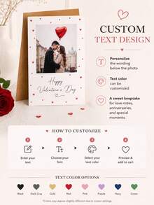 Customized Birthday Card With Personalized Photo And Envelope - Suitable For Family, Boyfriend, Girlfriend, Brother, Sister, Wife, Husband, Colleague Creative Personalized Card - Multicolor - View 2