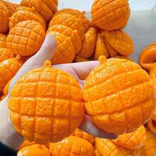 Realistic Crunchy Pineapple Bun Building Block Handmade DIY Stress Relief Squeeze Toy Squishy - Multicolor - View 2