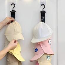 1pc-Decorative Hat Clip, Entryway Wall Hook For Hanging Hats, Baseball Cap Storage Rack, Door-Mounted No-Drill Hat Storage Hook. Hat Storage - Multicolor - View 9