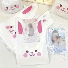 20pcs Rabbit Ear Gift Bags, Featuring Rabbit Ear Shape And Lively Eye Design, Suitable For Graduation Season, Birthday Party And Other Occasions As Gifts, Also For Bulk Packaging, Applicable For Daily Home Use - Smiling Big-eared Rabbit Candy Bag - View 12