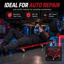 Featuring A 300-Pound Load Capacity, This Heavy-Duty Wheeled Work Stool Doubles As A 2-In-1 Heavy-Duty Automotive Creeper; With Its Padded Rolling Seat Capable Of Supporting 300 Pounds, It Is The Ideal Choice For Vehicle Undercarriage Maintenance. - Garage Repair Equipment - View 7