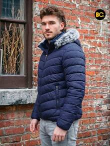 Big City Men Jackets And Coats - Navy Blue - View 3