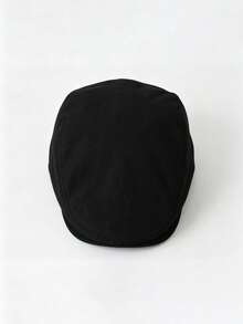 Gorro boina de unicolor para bebé apto para todas las estaciones, adecuado para salidas diarias - Negro - Ver 3