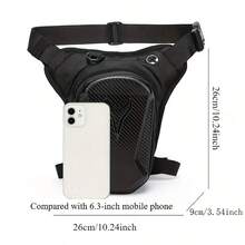 Motorcycle Leg Bag, Riding Bag, Motorcycle Crossbody Bag, Men's Waist Bag, Delivery Crossbody Bag, Riding Backpack, Outdoor Motorcycle Leg Bag - Black - View 3