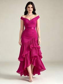 Women Formal & Evening Dresses - 玫紅色 - 查看 1