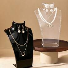 1pc Necklace & Earring Display Stand, Jewelry Model Display Rack, Luxury Jewelry Display Prop, Necklace Bracelet Earring Storage Rack, Suitable For Clothing Store Jewelry Display Container - Multicolor - View 5