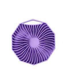 Silicone Multi-Function Body Scrub Brush, Bath Massage Exfoliating Tool, Hair Brush, Multi-Function Bathroom Cleaning And Back Scrub Brush, Polygonal Silicone Bath Brush, Portable Wall-Hanging Silicone Hexagonal Bath Brush - Multicolor - View 10