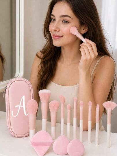 Set Kuas Makeup Profesional, Termasuk Kuas Alas Bedak, Kuas Concealer, Kuas Eyeshadow, Kuas Alis, Tas Penyimpanan, Desain Bulu Lembut, Kuas Makeup Esensial, Sempurna untuk Pengaplikasian Makeup, Mencakup Kuas Perona Pipi, Kuas Alas Bedak, Kuas Eyeshadow, Kuas Bibir dan Lainnya, Cocok untuk Pengaplikasian Eyeshadow, Alas Bedak dan BB Cream, Dirancang untuk Pemula dan Pecinta Makeup