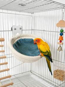 Pet Bird Nest, Hanging Cotton Rope Cave Breeding Cage, Handmade Rope Woven Bird Nest, Small And Medium Bird Nest, Multi-Functional Pet Nest, Perfect Bird Nest For Pet Birds, Easy Installation, Suitable For Cockatoos, Parrots, Lovebirds, Budgies, Etc., Great Gift For Bird Lovers, Halloween Gift, Teacher's Day Gift (Assembly Required) - A - View 8