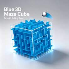 Cubo de Quebra-Cabeça Labirinto 3D, Jogo de Desafio Mental Portátil, Alívio do Estresse, Adequado para Adolescentes e Adultos, Ajuda a Melhorar o Treinamento de Concentração, Presente de Aniversário - Lembrancinha de Festa - Presente de Feriado - Multicolorido - Visão 4