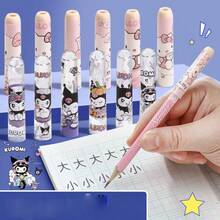 SANRIO 6入組卡通鉛筆保護套，通用六角形/三角形/圓形/方形鉛筆延長帽，可愛動漫印花鉛筆握把套，小學寫作文具防斷筆尖套筒 - 均碼 - 查看 6