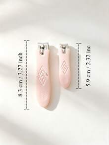 Set Gunting Kuku Anti Selip Timbul Warna Pink 2 Buah, Alat Perawatan Kuku Tangan dan Kaki Sehari-hari, Gunting Kuku Tajam Melengkung dengan Pegangan Bertekstur Anti Selip, Memotong Kuku Jari Tangan dan Kaki, Penggunaan di Rumah, Portabel untuk Perjalanan, Nilai Terbaik, Perlengkapan Perawatan Pribadi, Hadiah Kecil untuk Liburan - Baby Pink - View 7