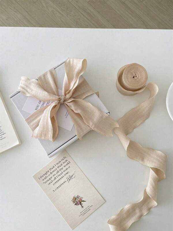 4cm Goddess Day Mother's Day Valentine's Day Pleated Satin Ribbon High-End Elastic Ruffle Bubble Pleated Webbing Cake Birthday Gift Box Packaging Ribbon Gift Wrapping Ribbon Hair Tie Packaging DIY Bow Flower Bouquet Packaging Floral Ribbon