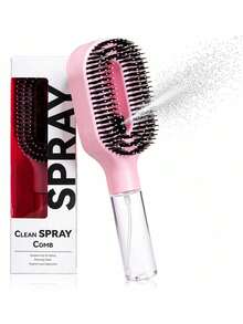 2-In-1 Spray Hair Brush, Refillable Fine Mist Portable Hair Comb, Anti-Static Hairbrush, Suitable For Wet Hair, Dry Hair, Curly Hair, Coarse Hair And Children - Style C - View 4