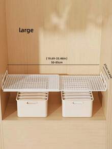 Estantería de almacenamiento expandible para armario - Estantería de almacenamiento vertical ahorradora de espacio con estantes de altura ajustable, perfecta para almacenar ropa, zapatos y gabinetes - Fácil de instalar, ideal para la organización del armario y el almacenamiento del hogar - Ver 13