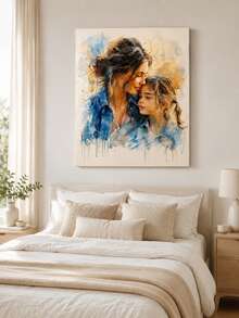 Personalized Watercolor Art Prints - Photo Wall Decor, Ideal For Weddings, Engagements, Pet Memorials And More - Frameless Fabric Art, Perfect Gift For Graduation And Special Occasions ,2026-Collection, Birthday Gift, Aesthetic Home, Gallery Wall - Multicolor - View 4