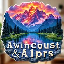 Awincoast & Alp Rs 雲朵造型邊框湖泊日落磁鐵，山脈在寧靜夜晚閃耀紅光，適用於家中所有金屬表面作為紀念品 - D - 查看 1