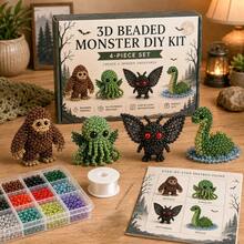 1 Set 3D Beads Kit, Multiple Styles. Bead Animal Set, Miniature 3D Bead Animal Kit, Halloween Keychain Bead Making Set, Includes Instructions And Materials. Cute And Unique Handmade Halloween Decorations. - Multiple Styles - View 16