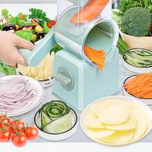 1 Piece Hand-Cranked Multi-Functional Vegetable Cutter, Standard Version And Upgraded Version, No Electricity Required, Easy To Disassemble And Clean, Suitable For Processing Vegetables, Minced Garlic And Meat Complementary Food In Home Kitchen. - Multicolor - View 4