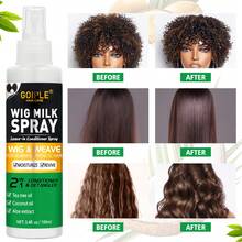 Goiple Hydrating & Reviving Wig Milk Spray – 2 - In - 1 Leave - In Conditioner & Detangler, Moisturize Revive Wig & Weave Spray With Tea Tree Oil,Coconut Oil,Aloe Extract – Human & Synthetic Hair Wigs,Daily Wig Care, Frizz - Free,Smooth & Shiny Finish,Women - 200ml - 查看 8