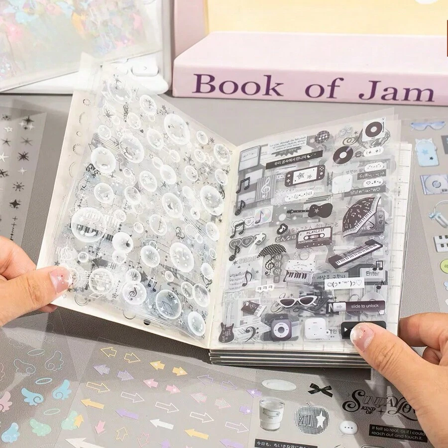 1 buah Buku Stiker Dekoratif Harian, 20 Lembar, Bahan Dekorasi Scrapbooking, Cocok untuk Kolase Guka, Perencana, Laptop, Ponsel - Catatan Acak - View 1