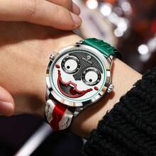 CTPOR Fashion Clown Designs Men's Quartz Watch Stainless Steel Case Non-Fading Luxury Business Watch For Birthdays Festivals Gifts Halloween Back-To-School - Multicolor - View 5