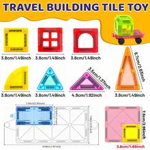 Mini Magnetic Building Blocks Kids Construction Toy, 30/60/100pcs With Car Base Magnetic Toy, Colorful Magnetic Blocks Kids Educational Magnet Toy Set, Creative Toy Gift, Suitable For Boys And Girls 3 Years And Above, Random Color - Multicolor - View 8