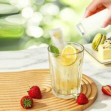 6-Cavity Portable Handle Ice Lolly Mould Set, Reusable DIY Popsicle Mold Tray With Storage Box, Long Ice Stick Maker For Cocktails, Beverages & Homemade Ice Pops - White - View 6
