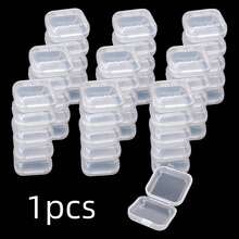 Transparent Plastic Mini Storage Box, Multi-Functional Portable Storage Box With Lid, Dust-Proof Jewelry Display Box, Suitable For Jewelry, Nail Art, DIY Accessories Storage, Small Items, Crafts, Jewelry, Hardware, Sunny Travel, Christmas Gift, Halloween Gift, Girls Gift, Cool Back To School Jewelry Storage Box, Travel Essential Jewelry Storage Box - Multicolor - View 10