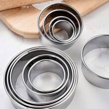 11-Piece Stainless Steel Round Cookie Cutter Set, Baking Molds For Cakes, Donuts, And Crafts; Suitable For Cutting Fudge, Jelly, Cheese, Soft Fruit, Pancakes, Soap, And Craft Clay; Dishwasher . - View 7