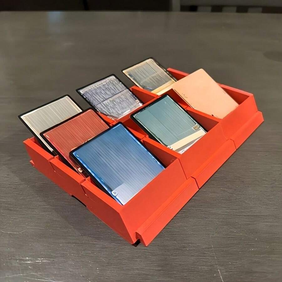 Flexible Design 3D Printed Trading Card Storage Tray, Modular Plastic Card Storage Box With Locking Mechanism, Waterproof Display Case, Suitable For Card Collection - Multicolor - View 1