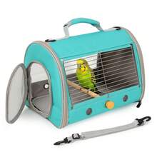 Breathable Parrot Travel Carrier Cage With Stainless Steel Mesh Panel, Lightweight Bird Carrying Bag For Outdoor And Vet Visits - Multicolor - View 10