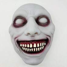 Smiling Mask Halloween Horror Prop COS Mask White-Eyed Demon Mask Festival Costume - Multicolor - View 6