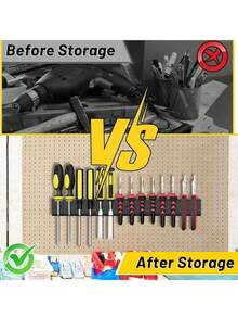 Screwdriver, Hammer And Wrench Hardware Tool Storage Rack, Wall-Mounted Multi-Function Small Tool Organizer, Suitable For Home And Garage Use - Multicolor - View 5