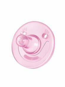 Chupete calmante rosa para bebé, chupete de ayuda para el sueño de recién nacido, chupete de silicona con cabeza redonda para el pulgar para bebés - Rosa - Ver 11