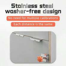 Imbot Stainless Steel Side-Mount Drawer Clips, Inner & Outer Edge Support, Left + Right 2 Pieces Set, Stainless Steel Material, Drawer Board Installation Aid, Suitable For Woodworking - A - View 10